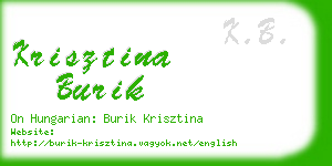 krisztina burik business card